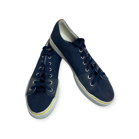 Polo by Ralph Lauren Cantor blue canvas shoes with laces size 9.5 - Picture 1 of 14